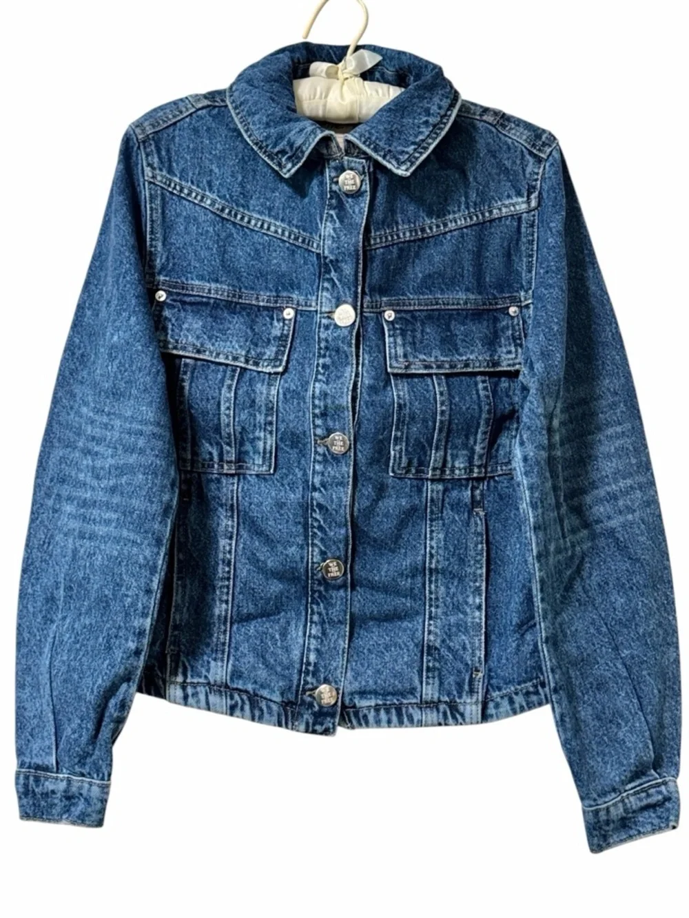 Free People We The Free Jade Denim Jacket Size Small - Picture 1 of 16